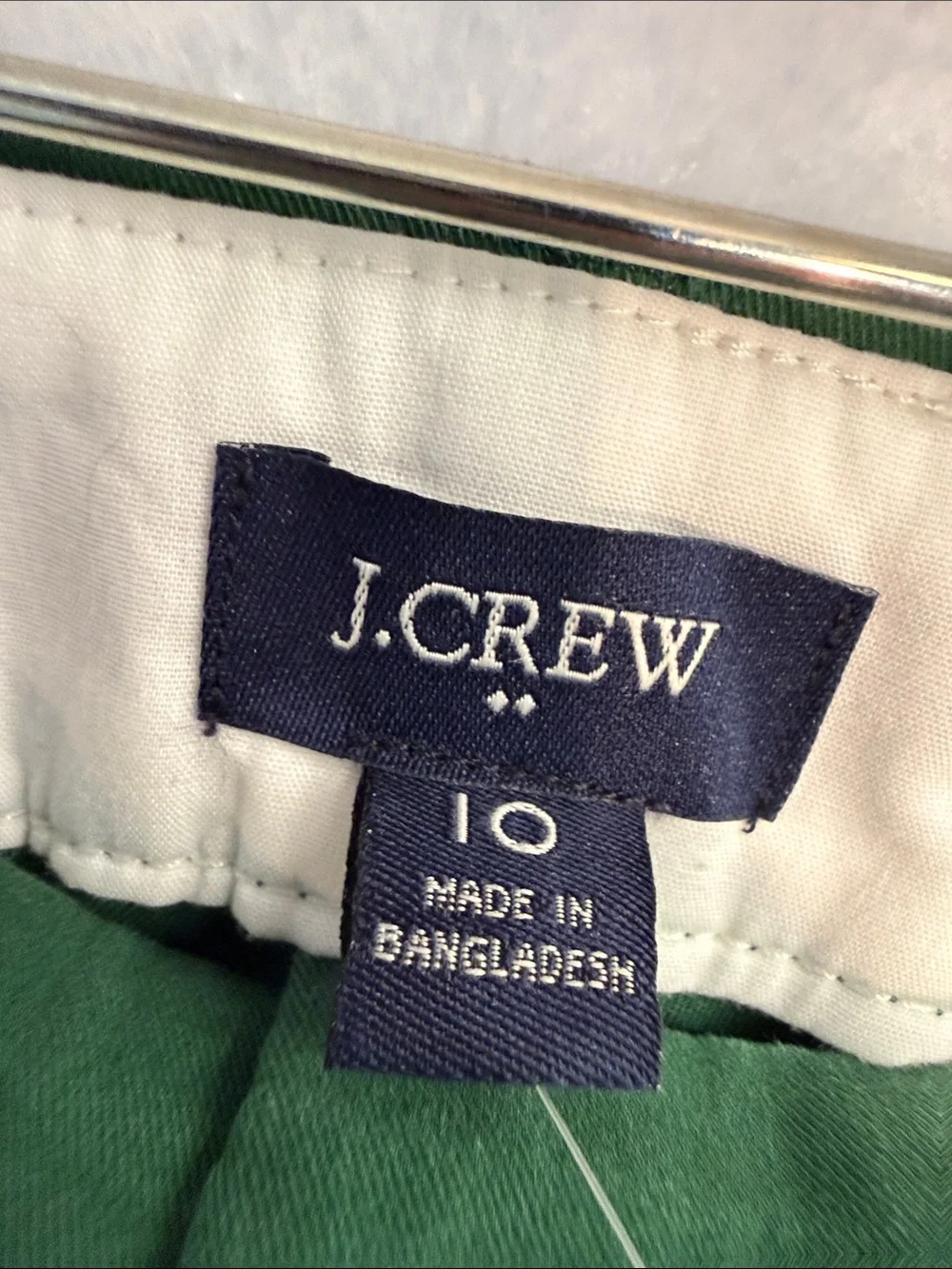 J. Crew Forest Green Chino Bermuda Shorts